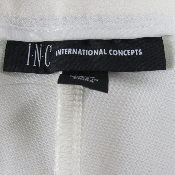 INC Intl Concepts Wide Leg Pants Slacks Ivory NWT - Picture 6 of 7